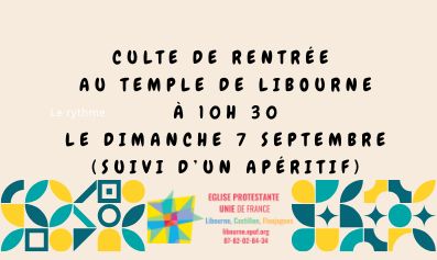 Culte au temple de Libourne