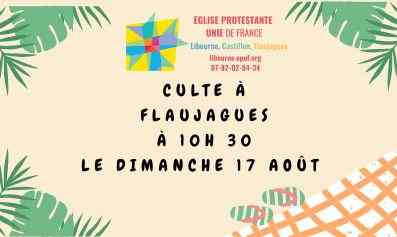Culte au temple de Flaujagues