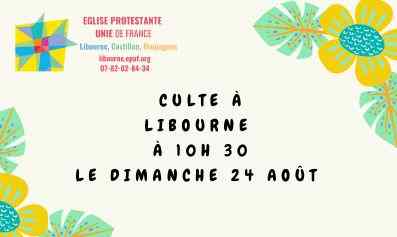 Culte au temple de Libourne