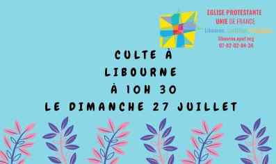 Culte au temple de Libourne
